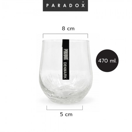 เเก้ว Dof Crackle Small White 